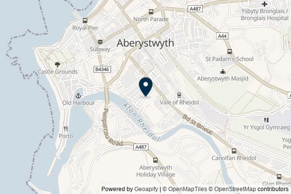 Map showing the area around: Dan Q found GL3BZYF3 Bonus Cache (Cwm Rheidol Expedition)