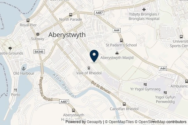 Map showing the area around: Dan Q found GL3DP4Q7 Penglais Park Cache