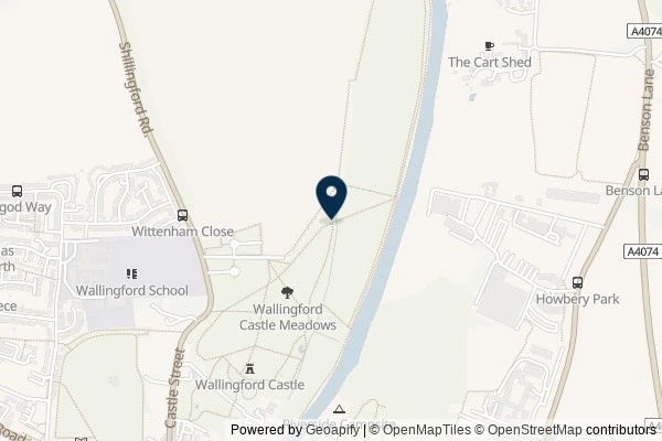 Map showing the area around: Dan Q found GL3FWGDP Thames Path – Castle Meadows