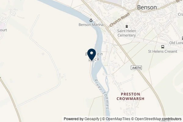 Map showing the area around: Dan Q found GL3FWGJF Thames Path – Benson Lock
