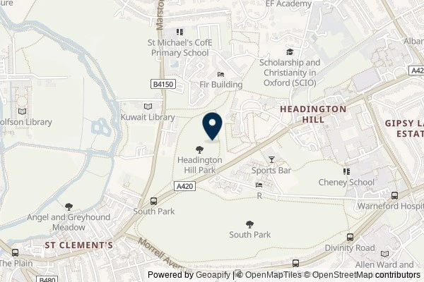 Map showing the area around: Dan Q found GL4ZB0YP H. H. Park
