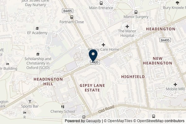 Map showing the area around: Dan Q found GL4ZB20J Famished Equine