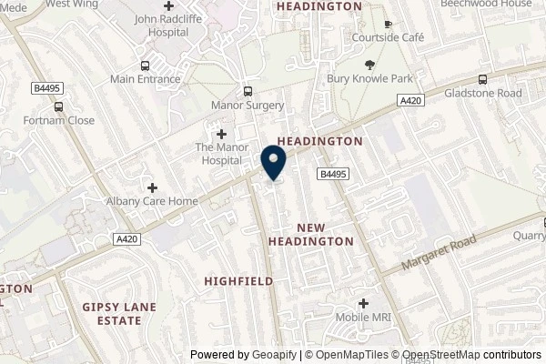 Map showing the area around: Dan Q found GL4ZB4T2 University Challenge 5 (munch munch)