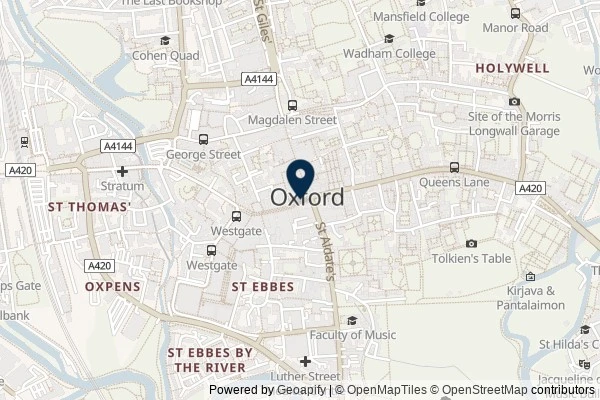 Map showing the area around: Dan Q found GL5HNCDH Carfax Tower