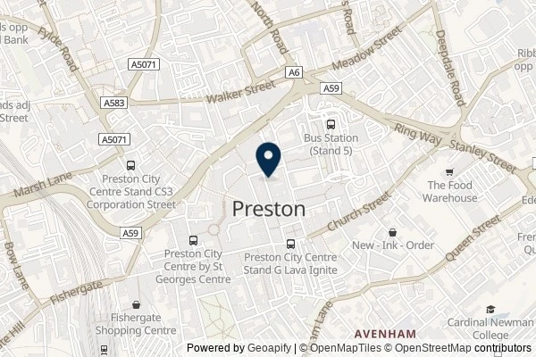 Map showing the area around: Dan Q found GL8V6KP2 ‘Mark It’ in Preston