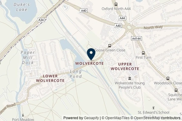 Map showing the area around: Dan Q found GLDTXPXH Route Canal – Wolvercote Lock