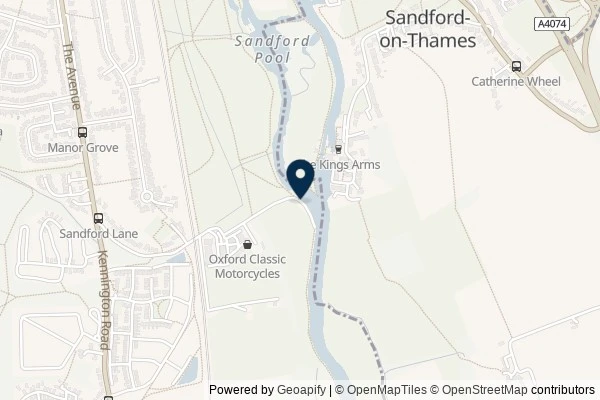 Map showing the area around: Dan Q found GLDXE83R Sandford Lock