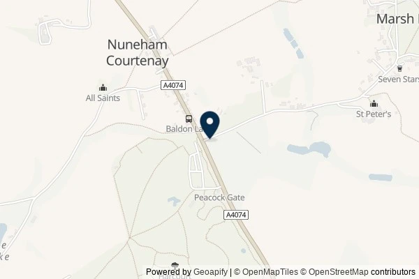 Map showing the area around: Dan Q found GLDZ1P1C BIKERZ – Baldon Lane