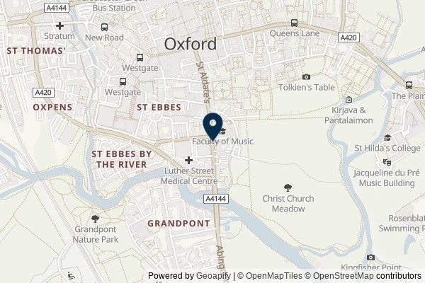 Map showing the area around: Dan Q found GLEE7PXR Caches of Justice #3 – Oxford