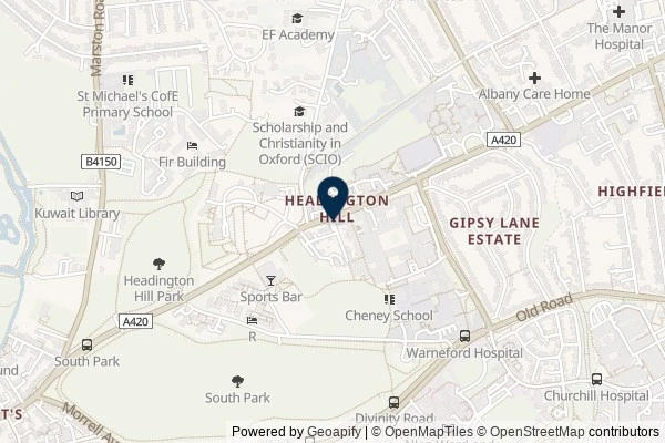 Map showing the area around: Dan Q found GLEE9ZW2 The 280 – #10 Brookes University