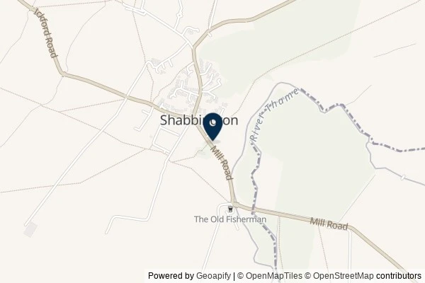Map showing the area around: Dan Q found GLETFK61 Church Micro 3050…Shabbington