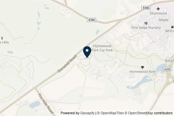 Map showing the area around: Dan Q found GLFGTTC7 Homewood Bound