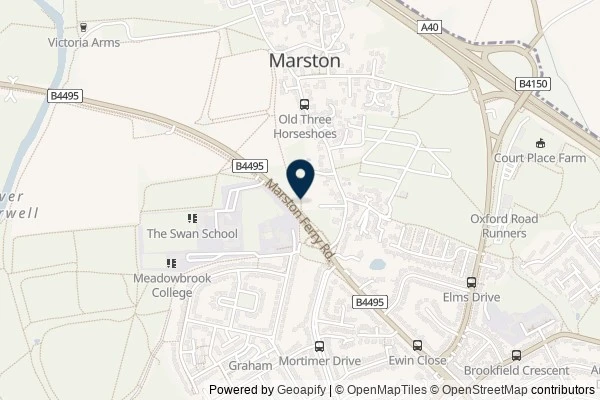 Map showing the area around: Dan Q found GLFM7WMW MarstonMystery4