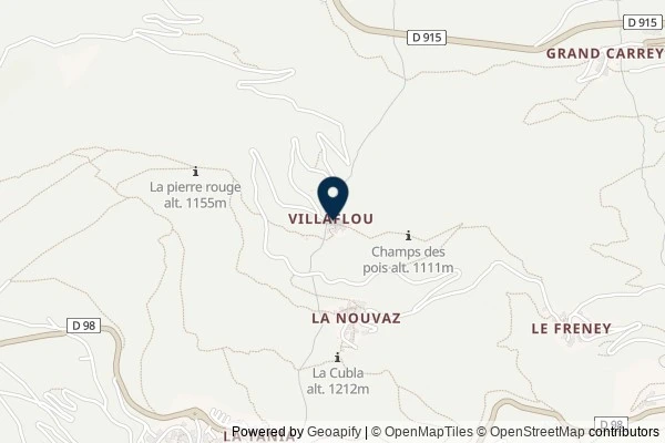 Map showing the area around: Dan Q found GLGJ74TY villaflou