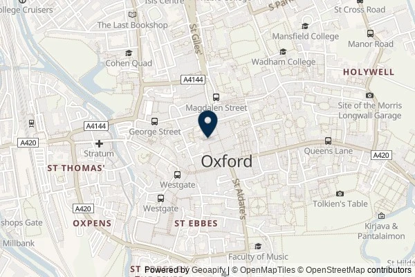Map showing the area around: Dan Q found GLHV13K6 Pre-Raphaelites in Oxford #1