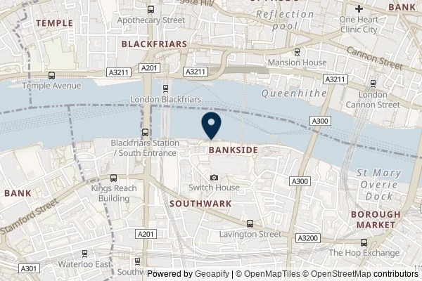 Map showing the area around: Dan Q found GLN3VWKF Squeezed in at the Tate