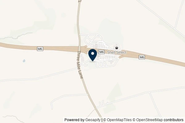 Map showing the area around: Dan Q found GLQJY8NE keele TB HOTEL north