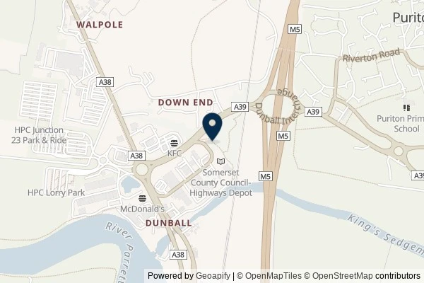 Map showing the area around: Dan Q found GLVJCCYW Motorway Mayhem M5 J23