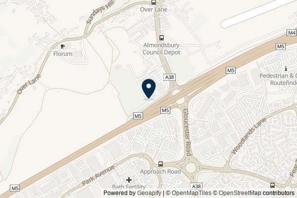 Map showing the area around: Dan Q found GLVJCNMT Almondsbury TB & Geocoin Hotel