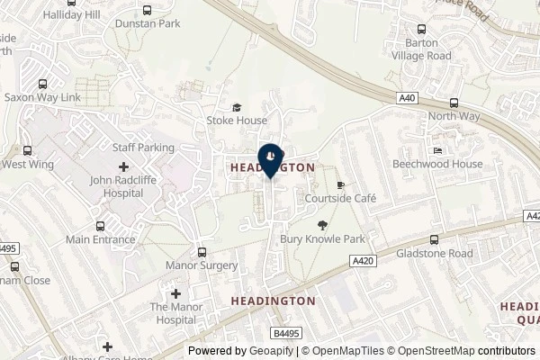 Map showing the area around: Dan Q found GLVRG2DJ Church Micro 4195…Headington