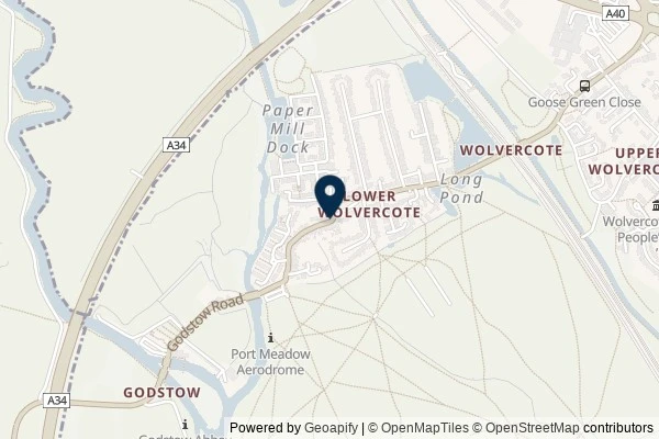 Map showing the area around: Dan Q found GLW4XPYA Hotte’s Cache 2: Godstow Road