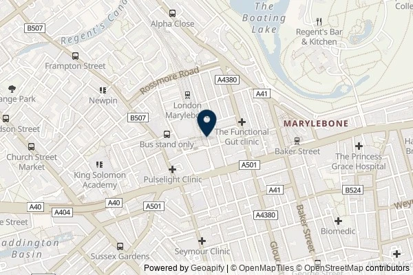 Map showing the area around: Dan Q found GLW543TA SideTracked – London Marylebone
