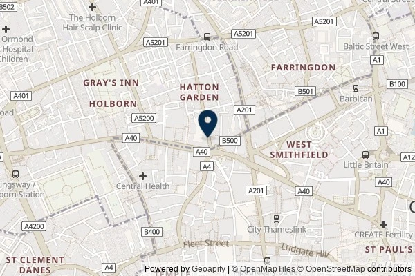 Map showing the area around: Dan Q found GLW6CMKQ 16th Century Pub (Central London)