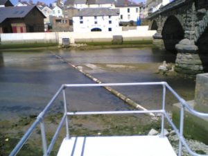 Looking across the pipe.