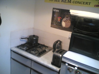 Tidy kitchenette surfaces at The Flat