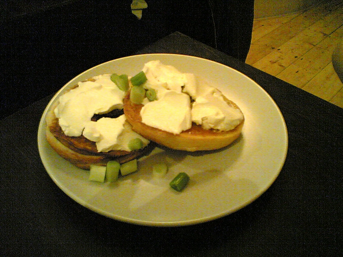 Claire's cream cheese bagel