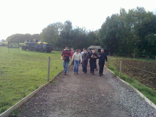Leaving the paintball centre. Leaving the paintball centre.