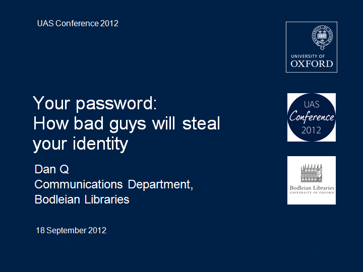 Your password: How bad guys will steal your identity