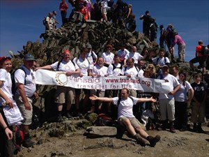 TransAid team atop Snowdon