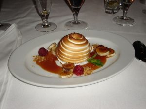 A banana Baked Alaska.