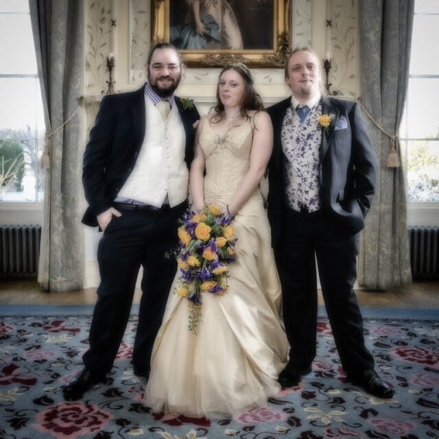 JTA, Ruth and Dan at Ruth and JTA's wedding.