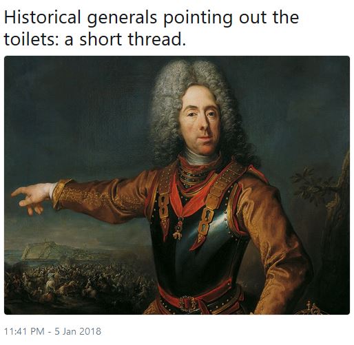 Historical generals pointing out the toilets: a short thread.