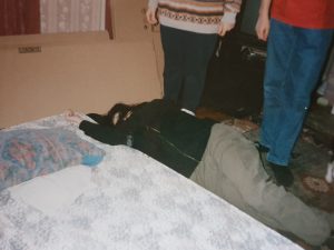 Wake up, Faye! Do we have to tip you out of bed? Oh... we do...