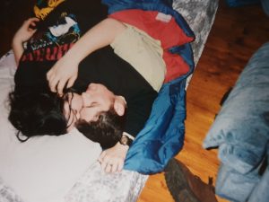 Gary Cavanagh and Faye Booth ended up in a pile on the floor.