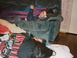 Andy Heywood wakes up and nurses his hangover.