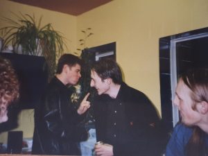 Too much beer in Andy Heywood's face