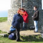 Waiting by the monument