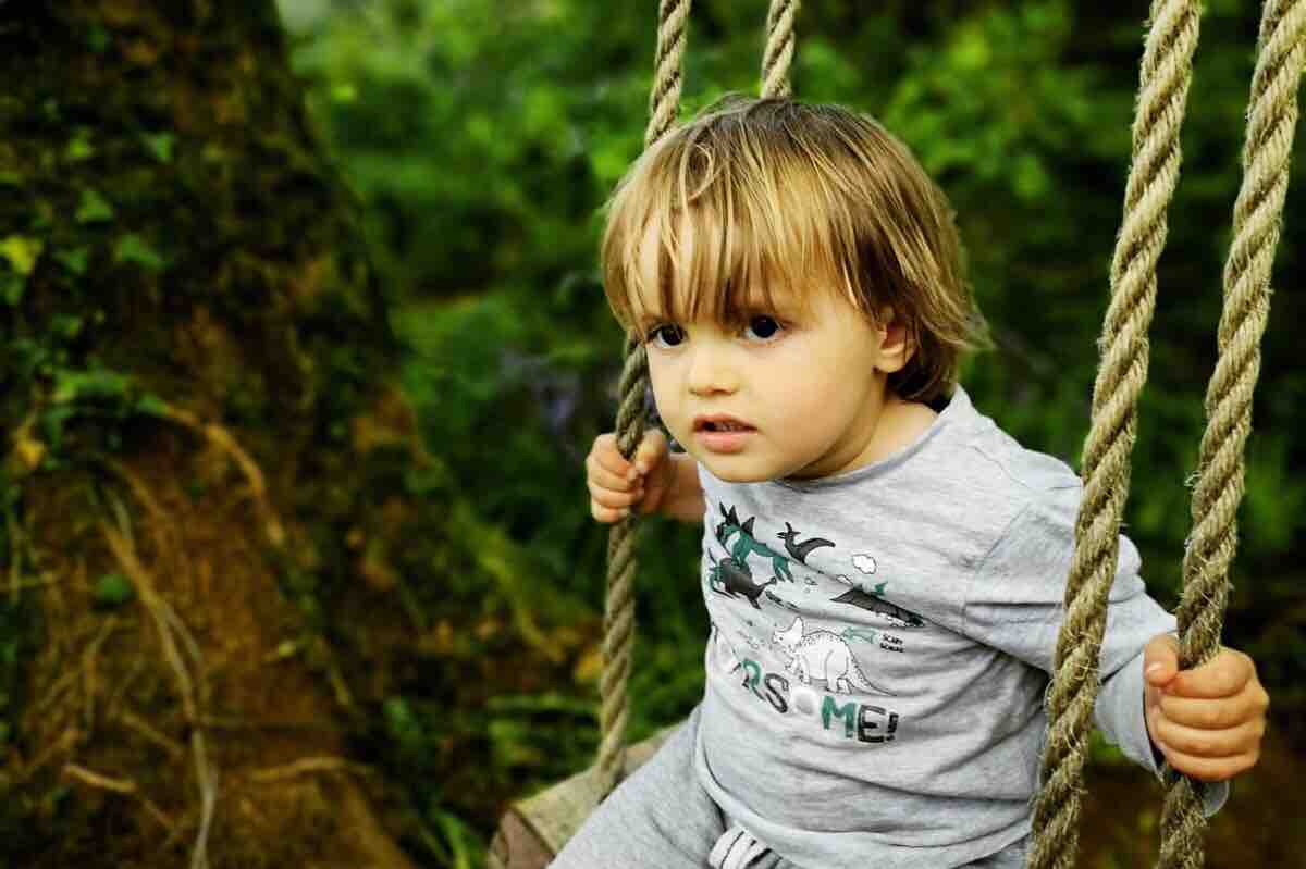 Lorcán on a swing