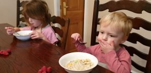 John and Annabel eat breakfast on Tuesday morning #1.