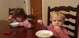 John and Annabel eat breakfast on Tuesday morning #2.