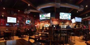 Bar with like a million TVs