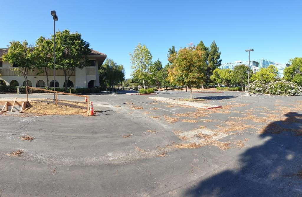 Under-loved car park.