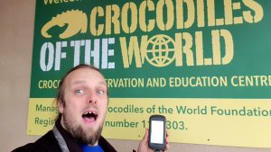 At the sign with my GPSr.