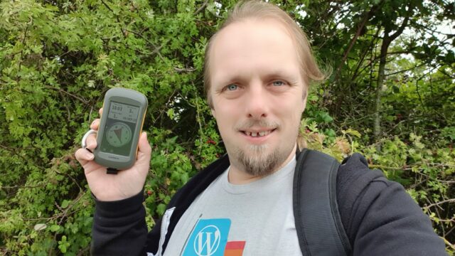 Dan with a GPSr and a silly grin