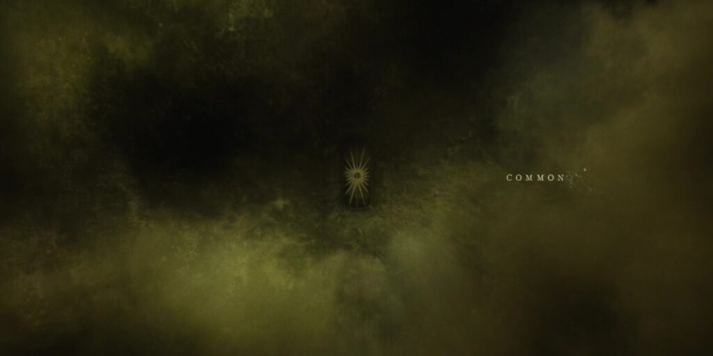 A star-shaped structure seen from above, through thick clouds.