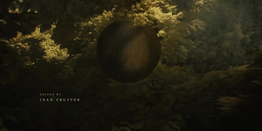 Fruit falling from a tree.